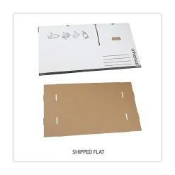 Universal Medium Duty Corrugated File Box with Lift Off Lid, Legal Size, White, 12/Carton (UNV95221)