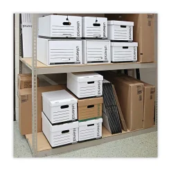 Universal Medium Duty Corrugated File Box with Lift Off Lid, Legal Size, White, 12/Carton (UNV95221)