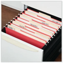 Universal Recycled Hanging File Folder, Letter Size, Red, 25/Box (UNV14118)