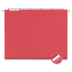 Universal Recycled Hanging File Folder, Letter Size, Red, 25/Box (UNV14118)