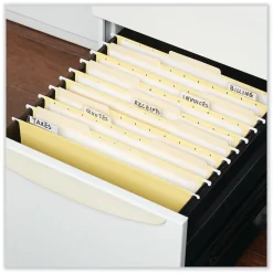 Universal Recycled Hanging File Folder, Letter Size, Yellow, 25/Box (UNV14119)