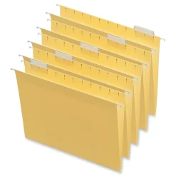 Universal Recycled Hanging File Folder, Letter Size, Yellow, 25/Box (UNV14119)