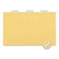 Universal Recycled Hanging File Folder, Legal Size, Yellow, 25/Box (UNV14219)