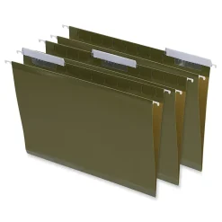 Universal Recycled Hanging File Folder, 1/3 Cut Tab, Letter Size, Standard Green, 25/Box (UNV24113)