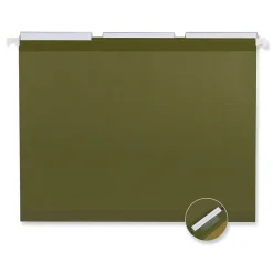 Universal Recycled Hanging File Folder, 1/3 Cut Tab, Letter Size, Standard Green, 25/Box (UNV24113)