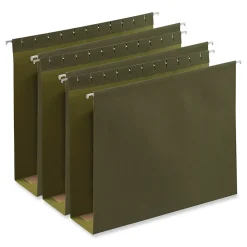 Universal Reinforced Recycled Hanging File Folder, Letter Size, Green, 25/Box (UNV14143)