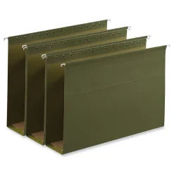 Universal Reinforced Recycled Hanging File Folder, Legal Size, Green, 25/Box (UNV14153)