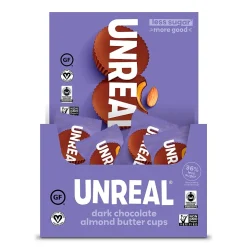 Unreal Dark Chocolate Almond Butter Cups, 0.53 Oz., 40/Pack (220-02089)
