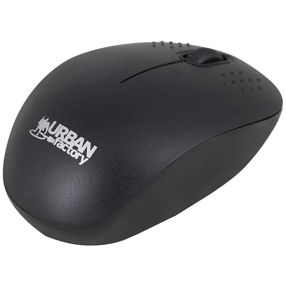 Urban Factory FREE Wireless Ambidextrous Optical USB Mouse, Black (WMB01UF)
