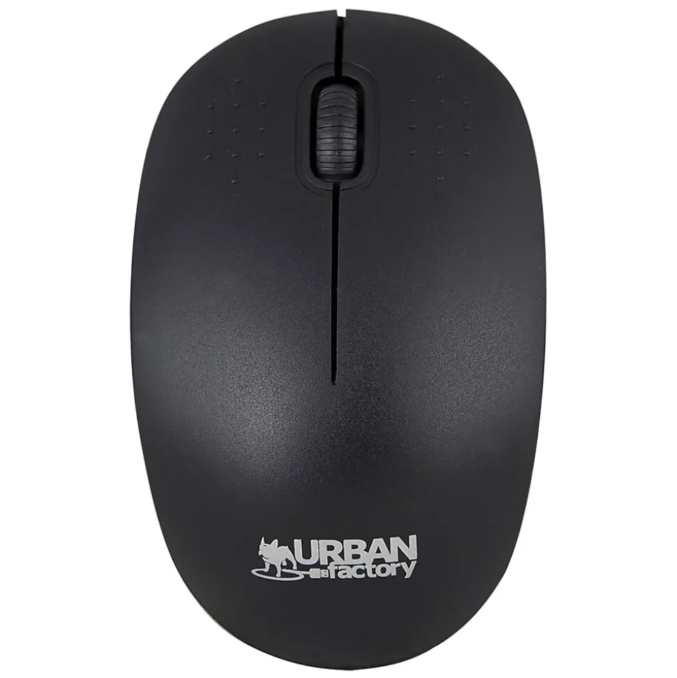 Urban Factory FREE Wireless Ambidextrous Optical USB Mouse, Black (WMB01UF)