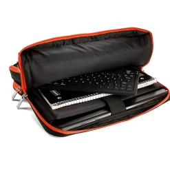 Vangoddy Laptop Briefcase, Black/Orange Nylon (PT_NBKLEA294_17)