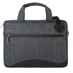 Vangoddy Laptop Messenger, Black/Gray Nylon (NBKLEA608)