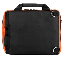 Vangoddy Laptop Messenger, Black/Orange Nylon (PT_NBKLEA274_17)
