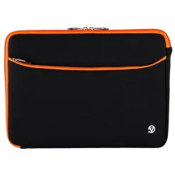 Vangoddy Neoprene Laptop Carrying Sleeve Fits up to 13" Laptops (Black with Orange Trim)