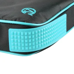 Vangoddy Nylon Business Messenger Bag, Black/Aqua (PT_NBKLEA781_17)