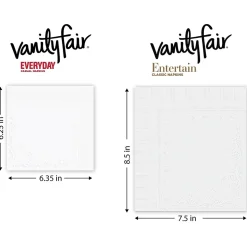 Vanity Fair Everyday Luncheon Napkins, 2-Ply, White, 100/Pack (35501)