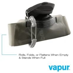 Vapur Anti-Bottle Collapsible Wide Mouth Water Bottle, 34 oz., Graphite Gray (30175)