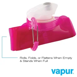 Vapur Anti-Bottle Collapsible Wide Mouth Water Bottle, 23 oz., Magenta (30050)