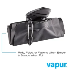 Vapur Anti-Bottle Collapsible Wide Mouth Water Bottle, 23 oz., Blackout (30177)