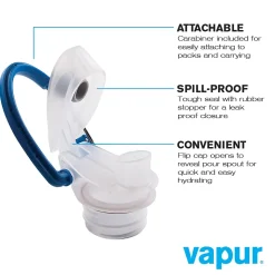 Vapur Anti-Bottle Collapsible Wide Mouth Water Bottle, 23 oz., Admiral Blue (30038)