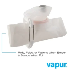 Vapur Anti-Bottle Collapsible Wide Mouth Water Bottle, 34 oz., Whiteout (30054)