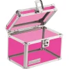 Vaultz®, Locking 4" x 6" Index Card Box, Acrylic Pink (VZ00208)