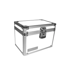 Vaultz Locking 4" x 6" Index Card File Box, 450-Card Capacity, White (VZ00175)