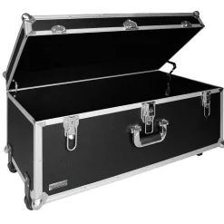 Vaultz® Locking Extra-Large Storage Chest with Wheels, Black (VZ00355)