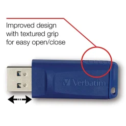 Verbatim Classic 8GB USB 2.0 Type A Flash Drive, Blue (97088)