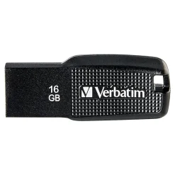 Verbatim Ergo 16GB USB 2.0 Flash Drive, Black (70875)