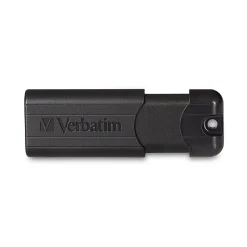 Verbatim PinStripe 32GB USB 3.2 Type A Flash Drive, Black (49317)