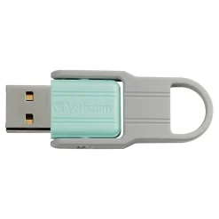 Verbatim Store 'n' Flip 32GB USB 2.0 Type A Flash Drive, Mint/Blue (70061)