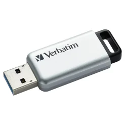 Verbatim Store 'n' Go Pro 32GB USB 3.0 Type A Flash Drive, Silver/Black (98665)