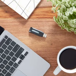 Verbatim Store 'n' Go V3 8GB USB 3.2 Type A Flash Drive, Black/Gray (49171)