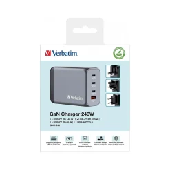Verbatim USB Type-A/USB Type-C Wall Charger, Gray (32205)