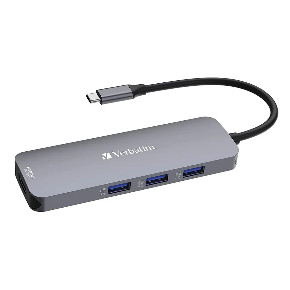 Verbatim USB-C Pro Multiport Hub 8-Port USB-C Hub, Black (32151)