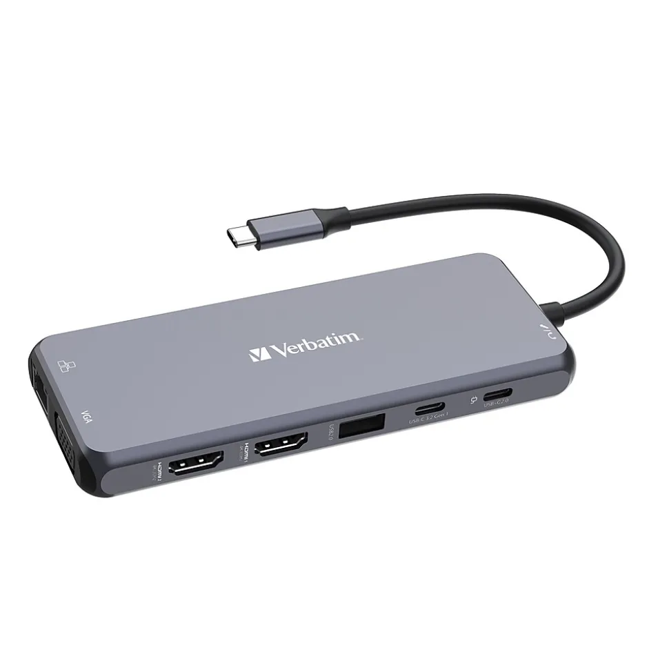 Verbatim USB-C Pro Multiport Hub 14-Port USB-C Hub, Black (32154)