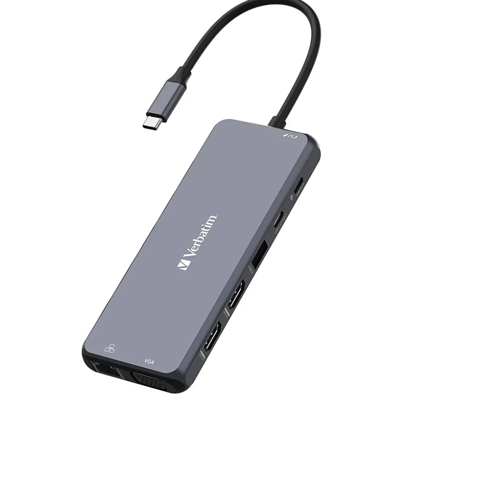 Verbatim USB-C Pro Multiport Hub 14-Port USB-C Hub, Black (32154)