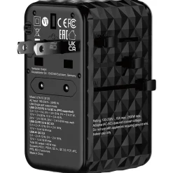 Verbatim UTA-10 GaN III Universal Travel Adapter 140W – USB-C, USB-A