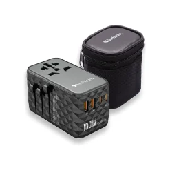 Verbatim UTA-06 Plastic Travel Power Adapter, Black (32121)