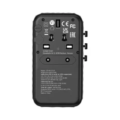 Verbatim UTA-06 Plastic Travel Power Adapter, Black (32121)