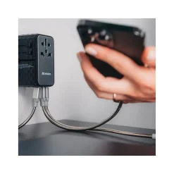 Verbatim UTA-06 Plastic Travel Power Adapter, Black (32121)