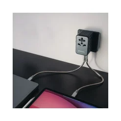 Verbatim UTA-06 Plastic Travel Power Adapter, Black (32121)