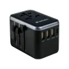 Verbatim UTA-04 Plastic Travel Power Adapter, Black (49546)