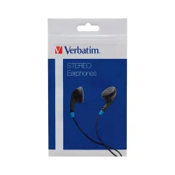 Verbatim Wired Ambient Sound Headphones, Black, 50/Carton (99711CT)