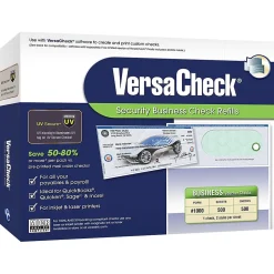 VersaCheck UV Secure Business Security Voucher Check Refills, 8.5" x 11", Green, 500 Sheets/Pack (10GE02-0349)