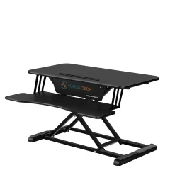 VersaDesk Power Riser 32"W Electric Adjustable Standing Desk Converter, Black (VDPR3124-BB)