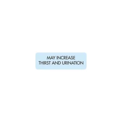 Veterinary Medication Instruction Labels, May Increase Thirst, Blue, 1.5 x 0.5 inch, 500 Labels