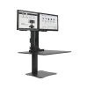 Victor Technology High Rise™ Manual Dual Monitor Standing Desk, 28" W, Laminate Wood (DC350)