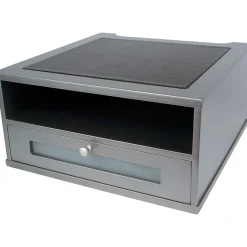 Victor Technology Wood Monitor Riser, Classic Silver (S1175)